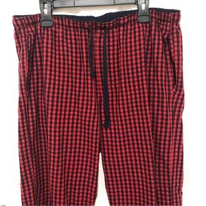 Gap Men's Red & Blue Plaid Lounge Wear - Size Large